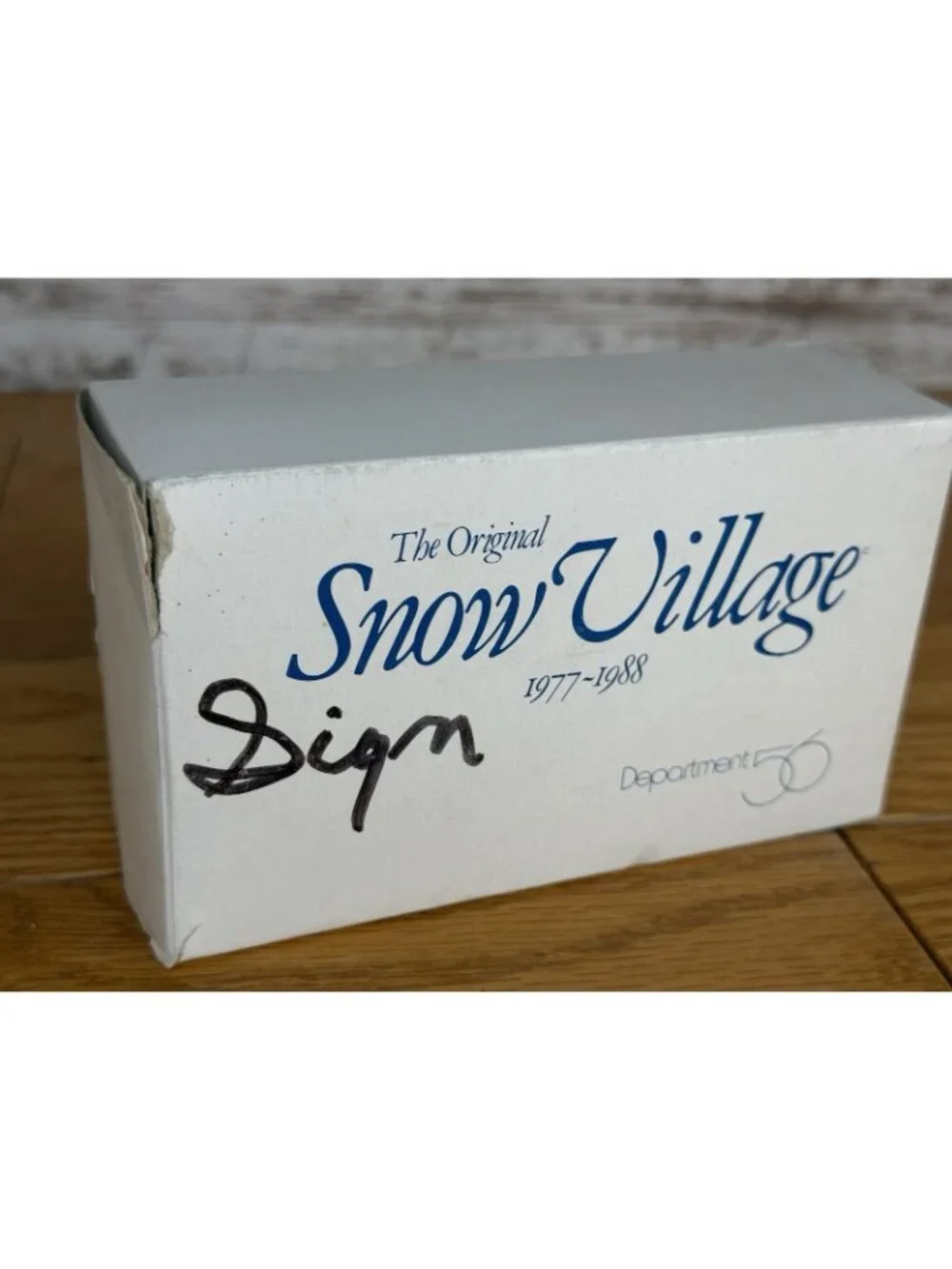 Department 56 The Original Snow Village 1977-1988 Promotional Sign